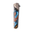 Live Edge Wood+Resin Pocket Knife - Ada (Teal & Gold, 710199) Supply