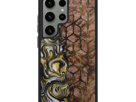 Galaxy S24 Ultra Wood+Resin Phone Case - Ross (Pattern, 709020) Fashion