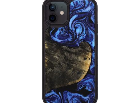 iPhone 12 Wood+Resin Phone Case - Trenton (Blue, 708385) Online