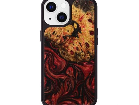 iPhone 13 Wood+Resin Phone Case - Loretta (Red, 707385) Online Hot Sale