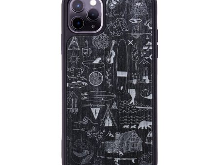 iPhone 11 Pro Max Wood+Resin Phone Case - Collage - Ebony (Curated) Online Sale