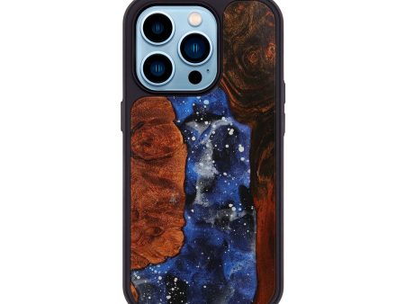 iPhone 14 Pro Wood+Resin Phone Case - Frieda (Cosmos, 709536) For Sale