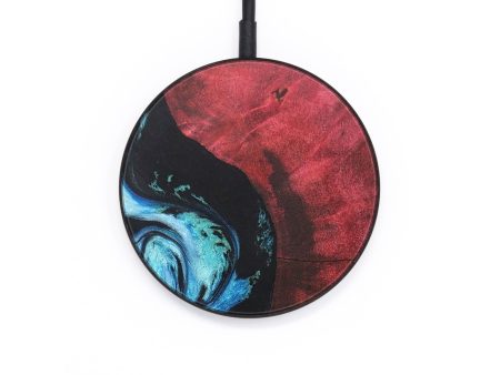 Circle Wood+Resin Wireless Charger - Bobbie (Blue, 709083) Online Hot Sale