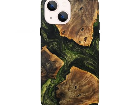 iPhone 13 Wood+Resin Live Edge Phone Case - Stacy (Green, 707082) Hot on Sale