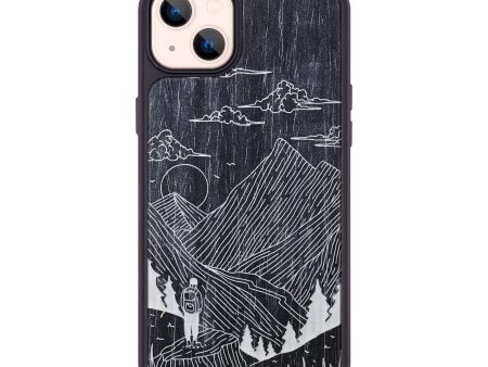 iPhone 14 Plus Wood+Resin Phone Case - Roaming - Ebony (Curated) Fashion