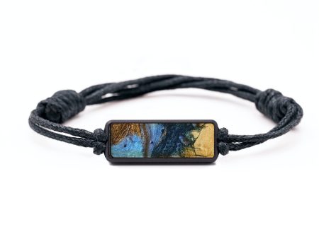 Classic Wood+Resin Bracelet - Chandler (Teal & Gold, 709216) For Sale