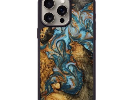 iPhone 15 Pro Max Wood+Resin Phone Case - Aaron (Mosaic, 707716) on Sale