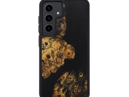 Galaxy S24 Wood+Resin Phone Case - Chelsea (Pure Black, 706046) Sale