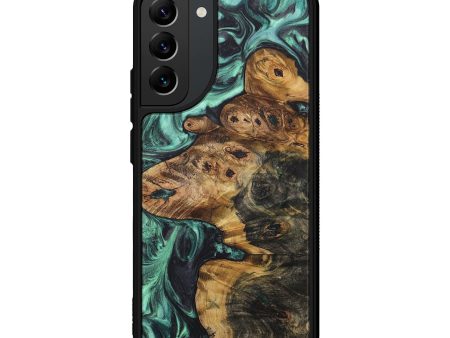 Galaxy S22 Plus Wood+Resin Phone Case - Lucille (Green, 708947) Fashion