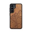 Galaxy S24 Wood+Resin Phone Case - Mountain - Mahogany (Curated) Online Sale