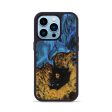 iPhone 14 Pro Wood+Resin Phone Case - Paislee (Blue, 707380) Cheap