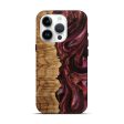 iPhone 15 Pro Wood+Resin Live Edge Phone Case - Deloris (Red, 709832) on Sale