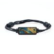 Classic Wood+Resin Bracelet - Alejandra (Teal & Gold, 709219) Online Sale