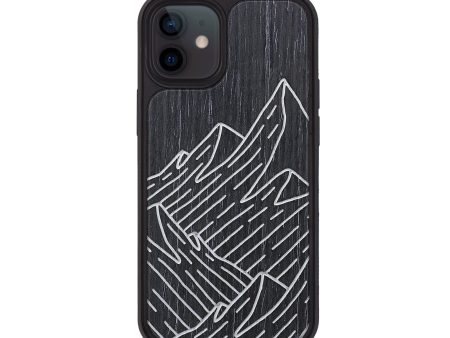 iPhone 12 Wood+Resin Phone Case - Mountain - Ebony (Curated) Online Hot Sale