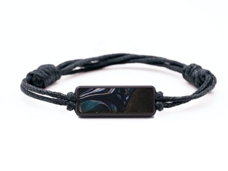 Classic Wood+Resin Bracelet - Eduardo (Teal & Gold, 709202) Hot on Sale