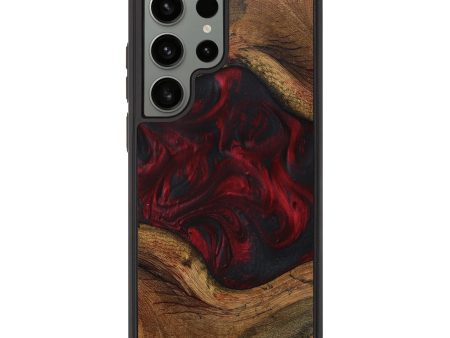 Galaxy S23 Ultra Wood+Resin Phone Case - Jaiden (Red, 709262) Online now