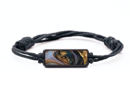 Classic Wood+Resin Bracelet - Drake (Teal & Gold, 709213) For Cheap