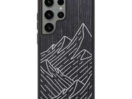 Galaxy S23 Ultra Wood+Resin Phone Case - Mountain - Ebony (Curated) Online