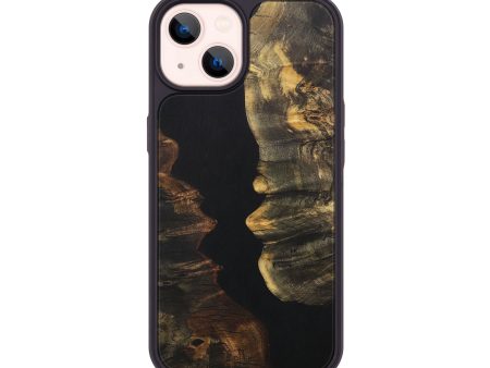 iPhone 14 Wood+Resin Phone Case - Alma (Pure Black, 706038) For Discount