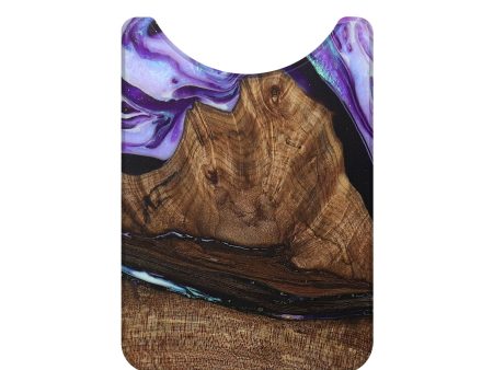 Live Edge Wood+Resin Wallet - Joanna (Purple, 708920) Fashion