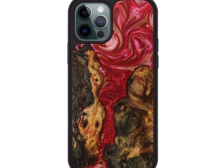 iPhone 12 Pro Wood+Resin Phone Case - Fernando (Red, 707906) on Sale