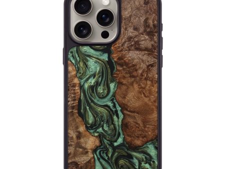 iPhone 15 Pro Max Wood+Resin Phone Case - Richard (Green, 707941) Hot on Sale