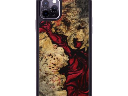 iPhone 11 Pro Max Wood+Resin Phone Case - Brett (Red, 707848) Online now