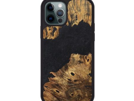 iPhone 12 Pro Wood+Resin Phone Case - Kurt (Pure Black, 707017) For Discount