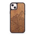 iPhone 14 Plus Wood+Resin Phone Case - Mountain - Mahogany (Curated) on Sale