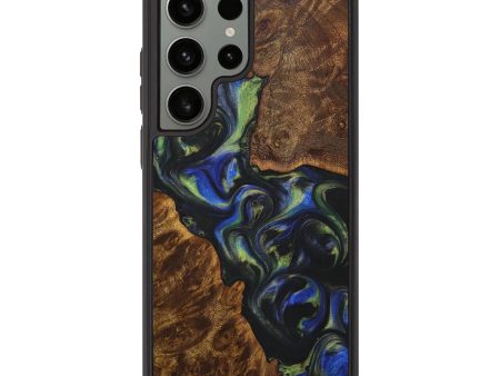 Galaxy S23 Ultra Wood+Resin Phone Case - Beckham (Green, 707921) Online Sale