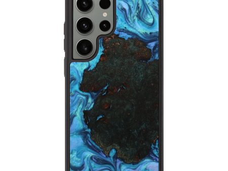 Galaxy S23 Ultra Wood+Resin Phone Case - Ainsley (Blue, 709779) Hot on Sale