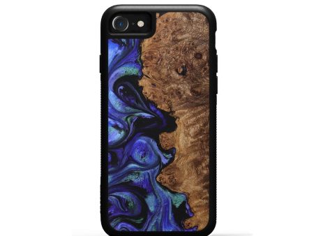 iPhone SE Wood+Resin Phone Case - Dustin (Purple, 706182) Sale