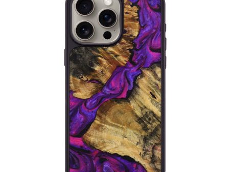 iPhone 15 Pro Max Wood+Resin Phone Case - Addyson (Purple, 709671) For Discount