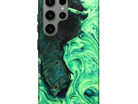 Galaxy S24 Ultra Wood+Resin Live Edge Phone Case - Carson (Green, 709567) Online