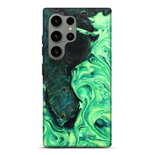 Galaxy S24 Ultra Wood+Resin Live Edge Phone Case - Carson (Green, 709567) Online