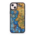 iPhone 14 Plus Wood+Resin Phone Case - Jacqueline (Teal & Gold, 708405) Online Hot Sale