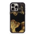 iPhone 15 Pro Max Wood+Resin Phone Case - Tevin (Pure Black, 708414) Online Sale