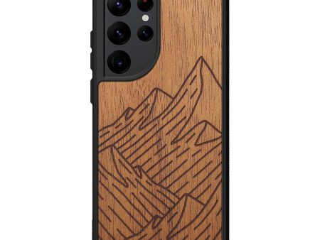 Galaxy S22 Ultra Wood+Resin Phone Case - Mountain - Mahogany (Curated) Hot on Sale