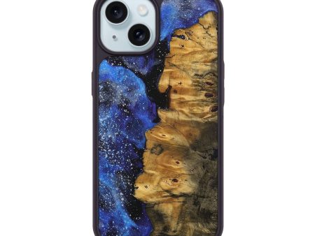 iPhone 15 Wood+Resin Phone Case - Howard (Cosmos, 709916) Online now