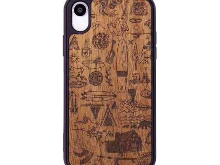 iPhone Xr Wood+Resin Phone Case - Collage - Mahogany (Curated) Supply