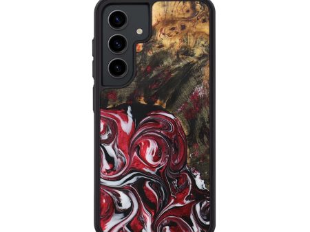 Galaxy S24 Wood+Resin Phone Case - Lesley (Red, 706137) Discount