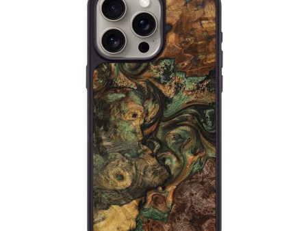 iPhone 15 Pro Max Wood+Resin Phone Case - Robin (Mosaic, 709983) For Discount