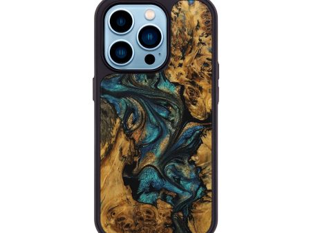 iPhone 14 Pro Wood+Resin Phone Case - Dave (Mosaic, 708229) Fashion