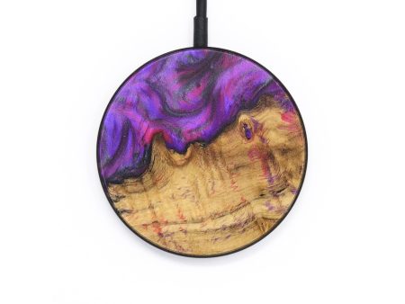 Circle Wood+Resin Wireless Charger - Ace (Purple, 709064) Online Sale