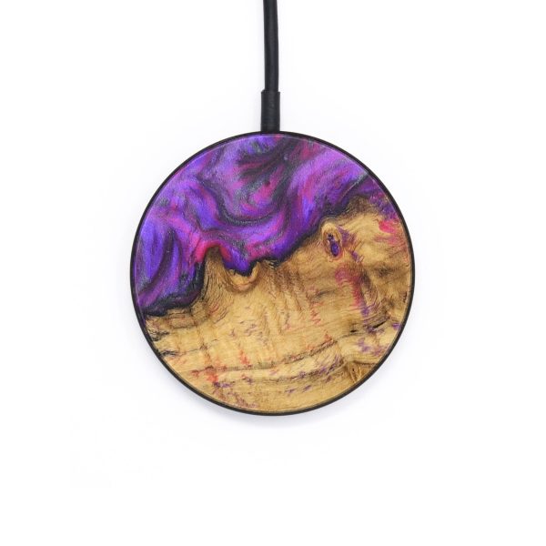 Circle Wood+Resin Wireless Charger - Ace (Purple, 709064) Online Sale