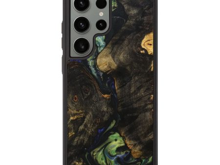 Galaxy S23 Ultra Wood+Resin Phone Case - Haven (Green, 707926) Discount