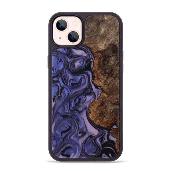 iPhone 14 Plus Wood+Resin Phone Case - Dan (Purple, 706174) Discount