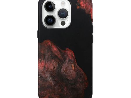 iPhone 15 Pro Wood+Resin Live Edge Phone Case - Dawson (Pure Black, 708885) on Sale