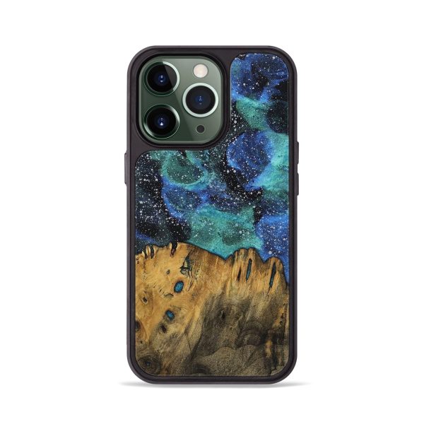 iPhone 13 Pro Wood+Resin Phone Case - Celeste (Cosmos, 709898) Online Sale