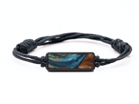 Classic Wood+Resin Bracelet - Maxine (Teal & Gold, 709214) Hot on Sale